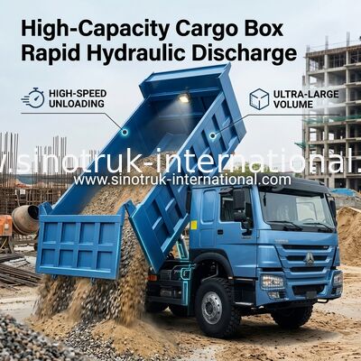 380hp Sinotruk Howo 8x4 Dump Truck 12 Roda HW76 ZZ3317V3567B1R RHD elegan Biru