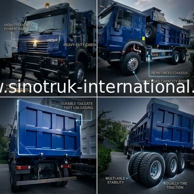 Sinotruk Howo Ghost Face Tipper Dump Truck LHD 6 × 4 371hp 20cbm