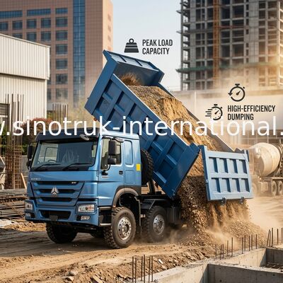 Truk Tipper SINOTRUK HOWO 380HP 12 Roda LHD 31 Ton 20-30CBM ZZ3317N3567B1R