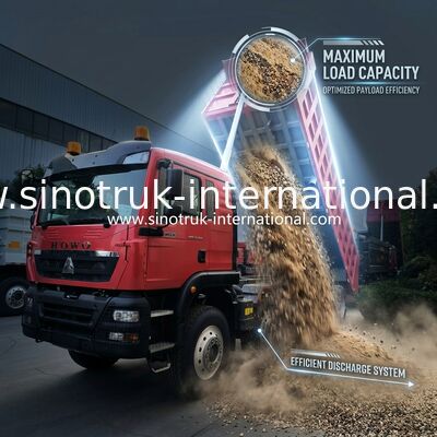 8 × 4 Lhd 12 Roda Sinotruk Tipper 400Hp Euro 2