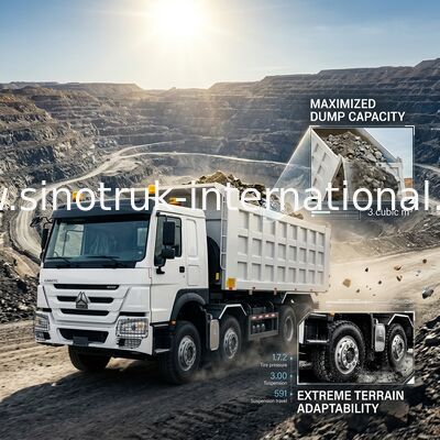 Truk Tipper SINOTRUK HOWO 400HP 12 Roda LHD 31 Ton 20-30CBM