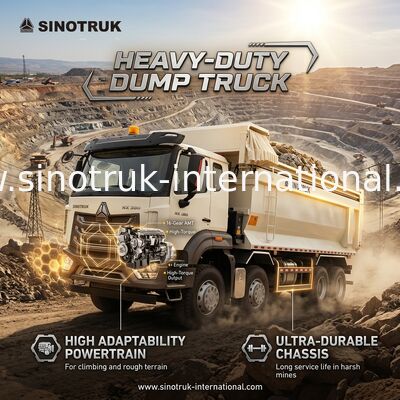 ZZ3317V386JB1R Kekuatan kuda tinggi Konsumsi bahan bakar rendah 380HP White U-type HOWO Tipper Truck