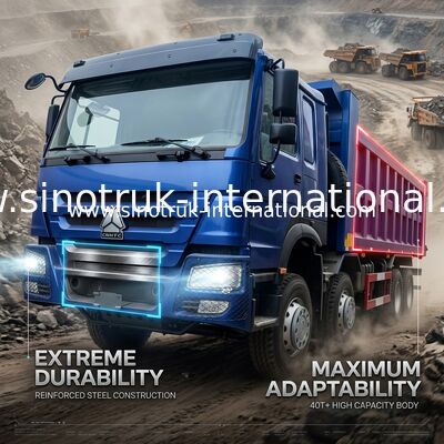 SINOTRUK BLUE HOWO 400HP 8×4 TIPPER DUMP TRUCK LHD