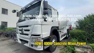 SINOTRUK HOWO 6x4 Truk Pengaduk Beton Tenaga 400HP