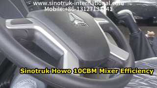Truk Pengaduk Beton Sinotruk Howo 10CBM Kinerja Tinggi