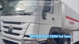 SINOTRUK HOWO 33CBM Truk Tanker Minyak Kinerja Tugas Berat
